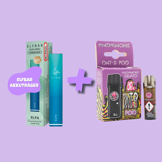 Sparbundle: ELFBAR Elfa Akkuträger + MindMunchies DNT-9 Pod - feelsheesh