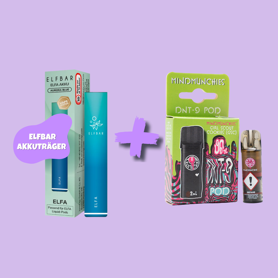 Sparbundle: ELFBAR Elfa Akkuträger + MindMunchies DNT-9 Pod - feelsheesh