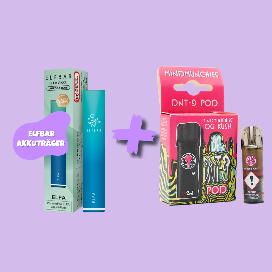 Sparbundle: ELFBAR Elfa Akkuträger + MindMunchies DNT-9 Pod - feelsheesh
