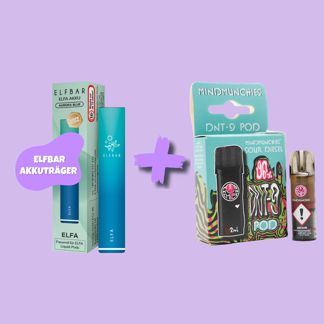 Sparbundle: ELFBAR Elfa Akkuträger + MindMunchies DNT-9 Pod - feelsheesh