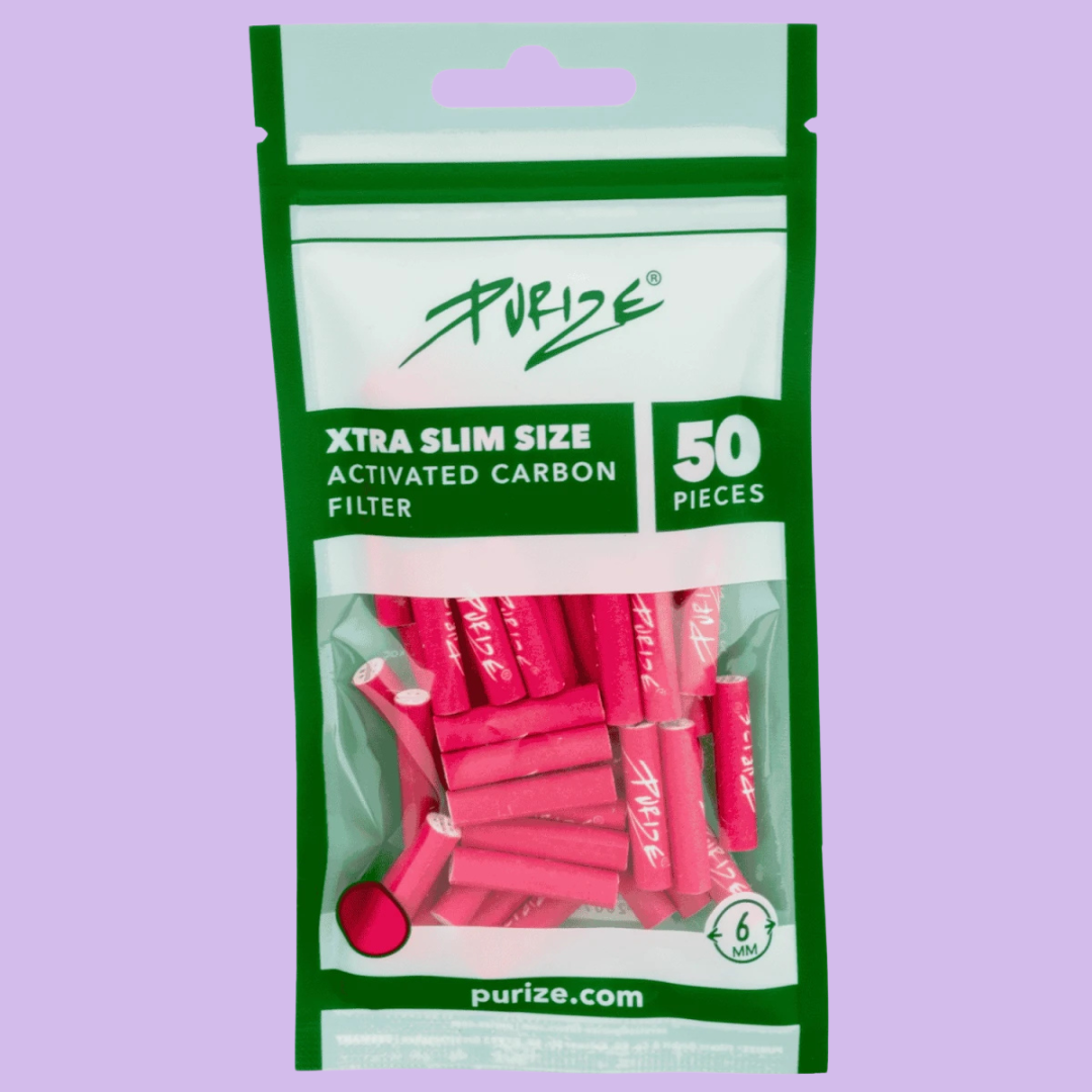 Purize Aktivkohlefilter XTRA Slim Size 6mm - Rot - feelsheesh
