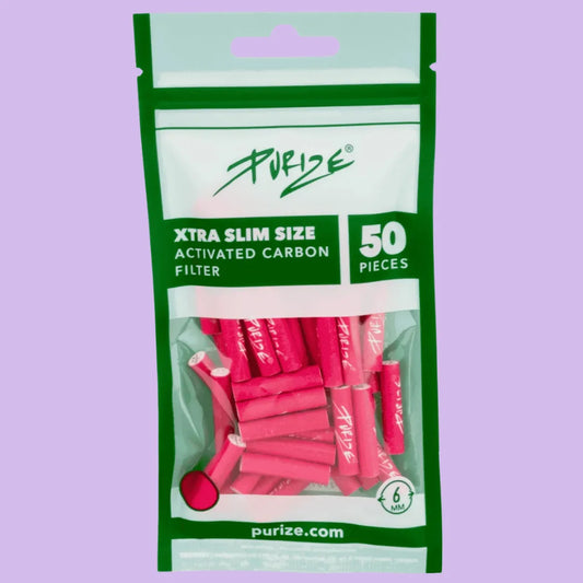 Purize Aktivkohlefilter XTRA Slim Size 6mm - Rot