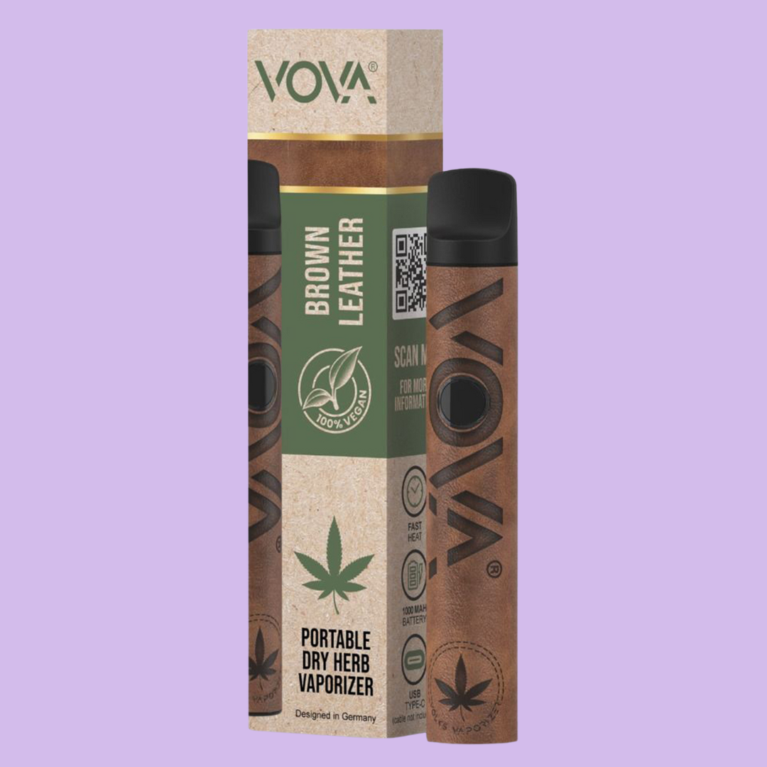 VOVA - Vaporizer - Brown Leather - bubatzlegal24